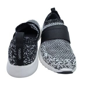 Aetrex Allie AS123W Womens Black White Marled Knit Slip On Sneakers Size 7